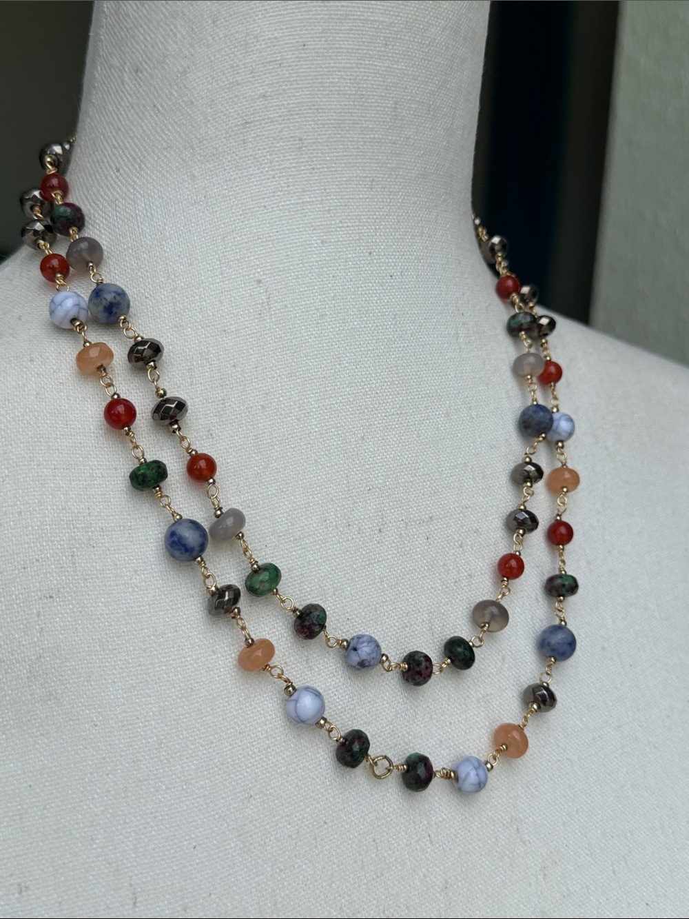 Nakamol double strand adjustable beaded necklace - Picture 4 of 7